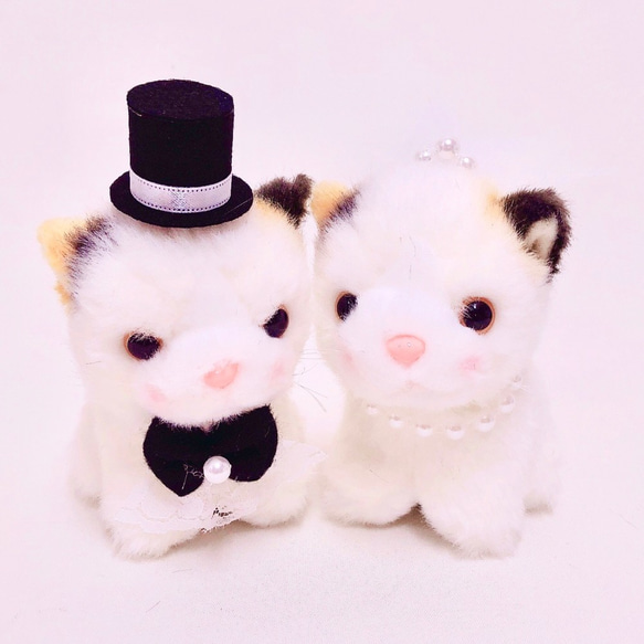 【プチシリーズ】お手玉キャット ミニウェルカムドール プチキャット ねこ （三毛猫） 結婚式 ぬいぐるみ 人気 三毛猫