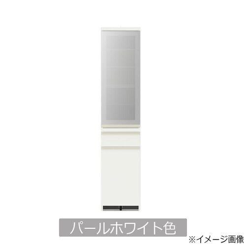 大塚家具 ダイニングボード「EMA-S400K」幅40cm 奥行44.5cm 高さ188.5cm 左開き扉 パールホワイト色