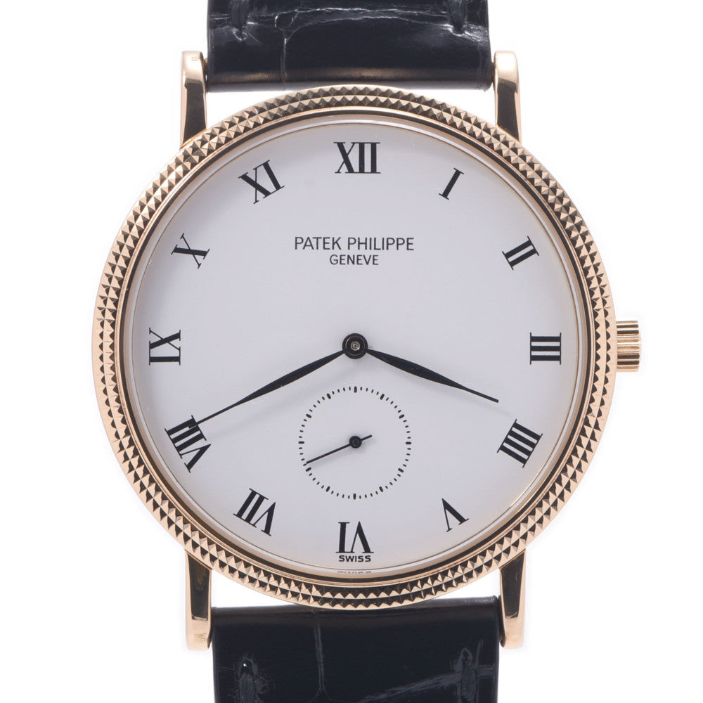 PATEK PHILIPPE パテックフィリップ カラトラバ 3919J-001 ボーイズ YG/革 腕時計 手巻き 白文字盤 Aランク 中古 