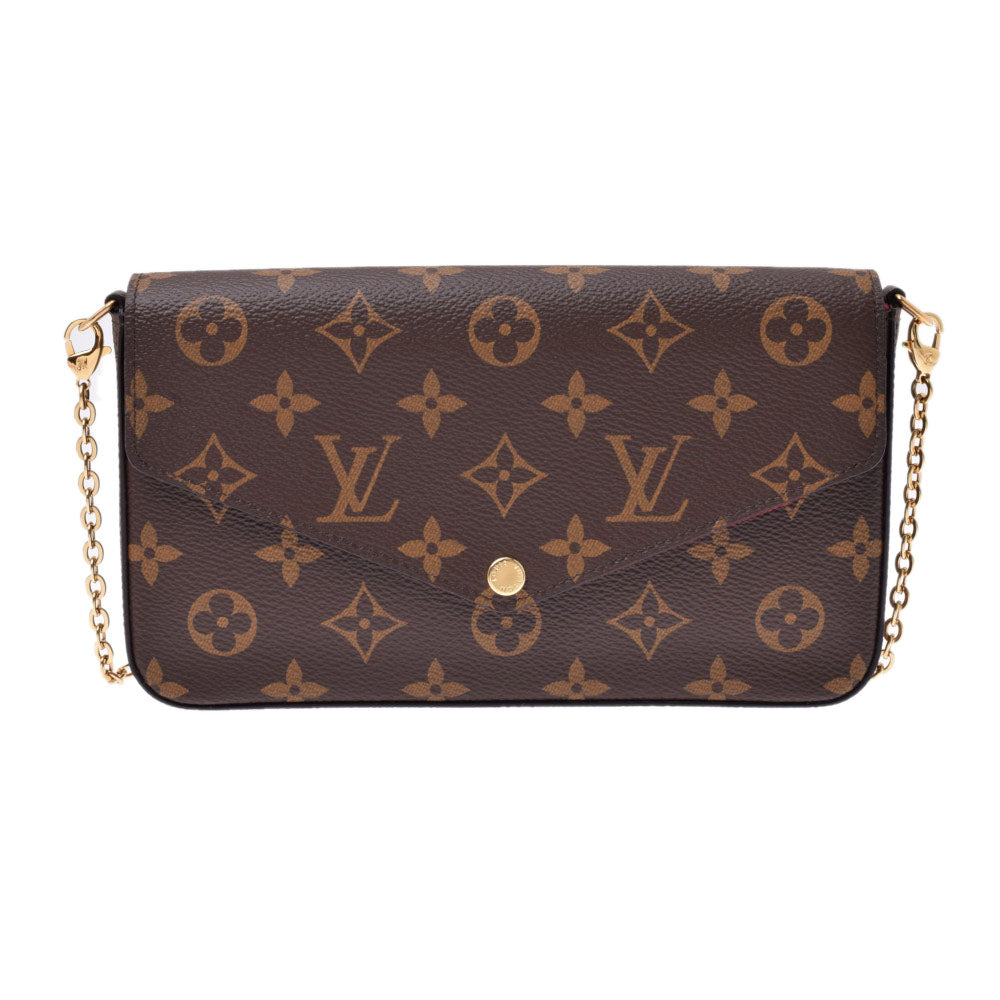 LOUIS VUITTON ルイヴィトン モノグラム ポシェットフェリシー ショルダーバッグ ブラウン M61276 レディース モノグラムキャンバス チェーンウォレット 未使用 