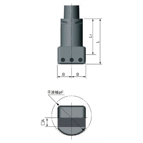 大昭和精機 CAPTO角バイトホルダBH型 C6-90-BH20N-32115 1個（直送品）