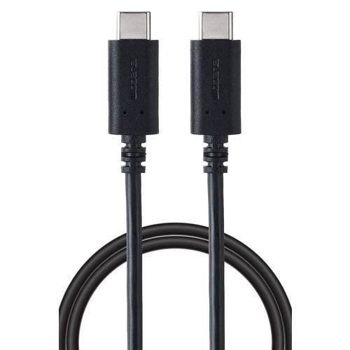 エレコム GM-CC20BK USB Type-C ケーブル USB-C to C USB2.0 2m PD 60W 急速充電 転送 充電ケーブル ブラック