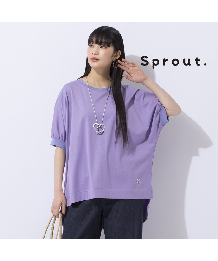 リリアンビューティ/【Sprout.】リブ使い　プルオーバーコットンTシャツ［同素材アイテム有］