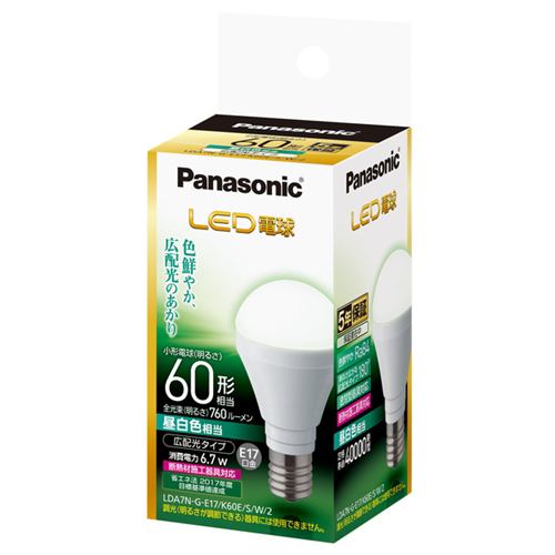 パナソニック LDA7NGE17K60ESW2 LED電球 6.7W（昼白色相当）