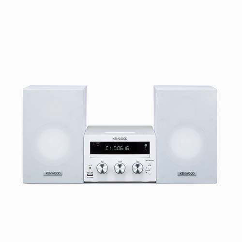 ケンウッド CD/DVD/USB マイクロシステム M-616DV-W【中古品】