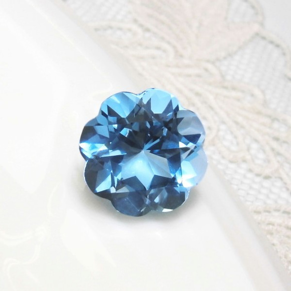 Floral Blue-Topaz loose - for Designers and Creators