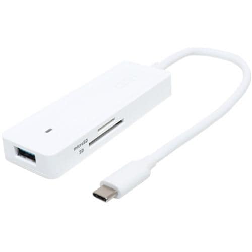 ミヨシ USH-10G2C／WH USBハブ USB3.2 Gen2対応 USB Type-C カードリーダー付 USH10G2C／WH