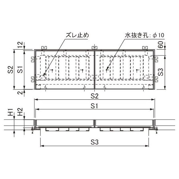 第一機材 ツリーキーパー 舗装材充填ースリット排水タイプ TPFF TPFF-2060-ホドウH7 1台（直送品）