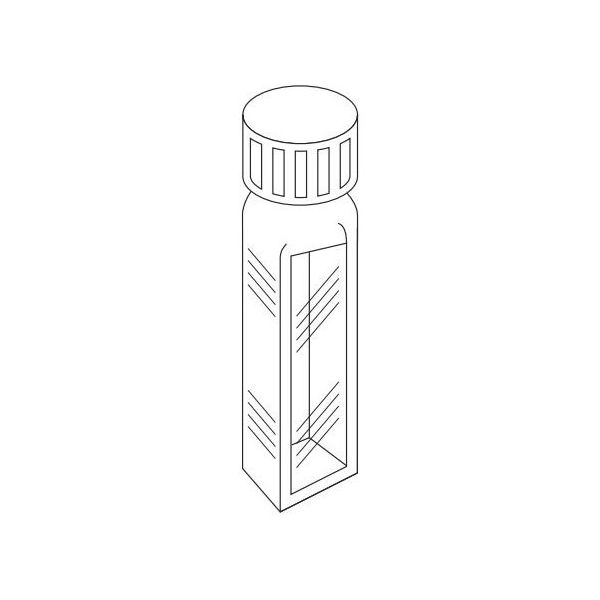 東ソー スクリューキャップ付蛍光セル（全面透明） 3.500mL 溶融石英 T-43-UV-10 1個 64-9352-44（直送品）