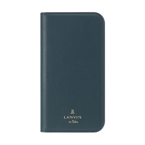 LANVIN en Bleu － Folio Case Stand & Ring Ribbon 2－Tone for iPhone 13 mini [ Navy