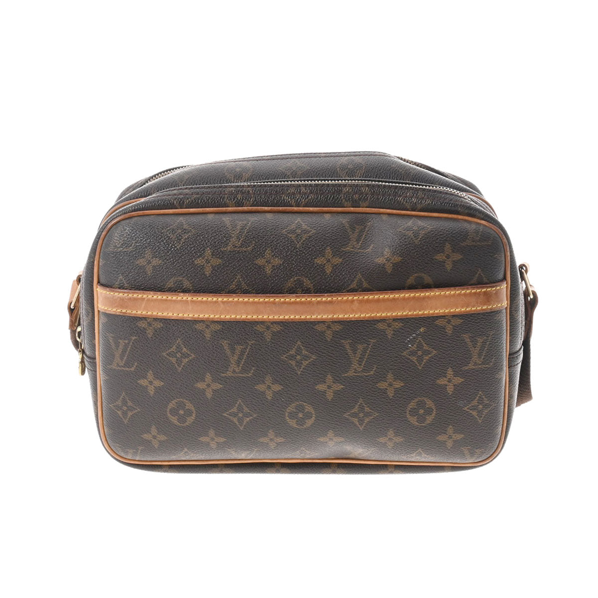 LOUIS VUITTON ルイヴィトン モノグラム リポーター PM ブラウン M45254 レディース モノグラムキャンバス ショルダーバッグ Bランク 中古 