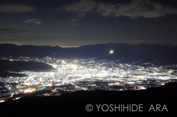 【額装写真】甲府盆地の夜景