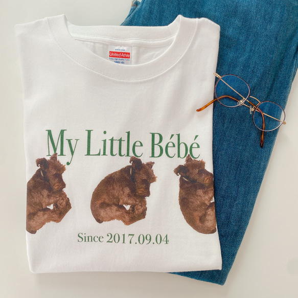 【セミオーダー】世界に1つだけのうちの子Tシャツ♪ペット 犬 猫 写真 イラスト オリジナル ギフト お揃い ペアルック