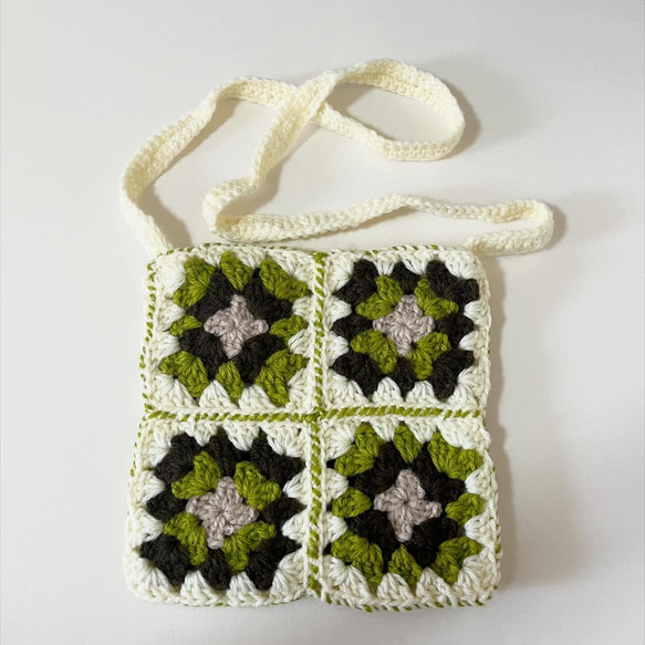 granny square shoulder bag(ivory)