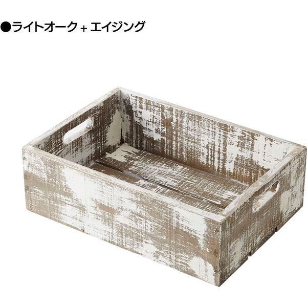 ダンデライオン　クレートBOX　(S)　ラベル無　ライトオーク+エイジング　119-10430　1台（直送品）