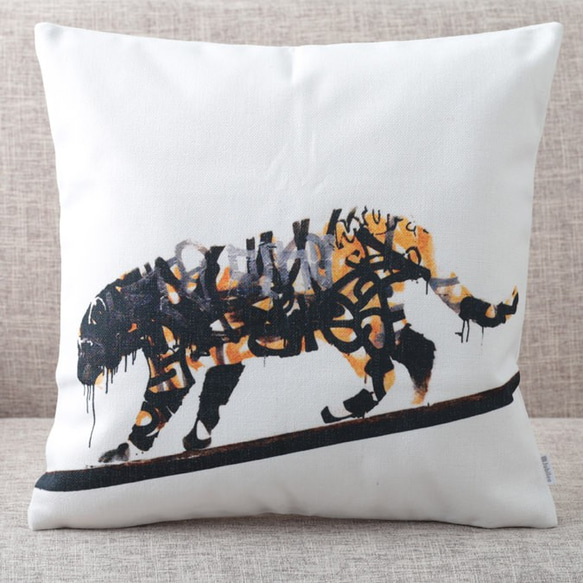 クッションカバー Banksy バンクシー Tiger jubileecushionba074