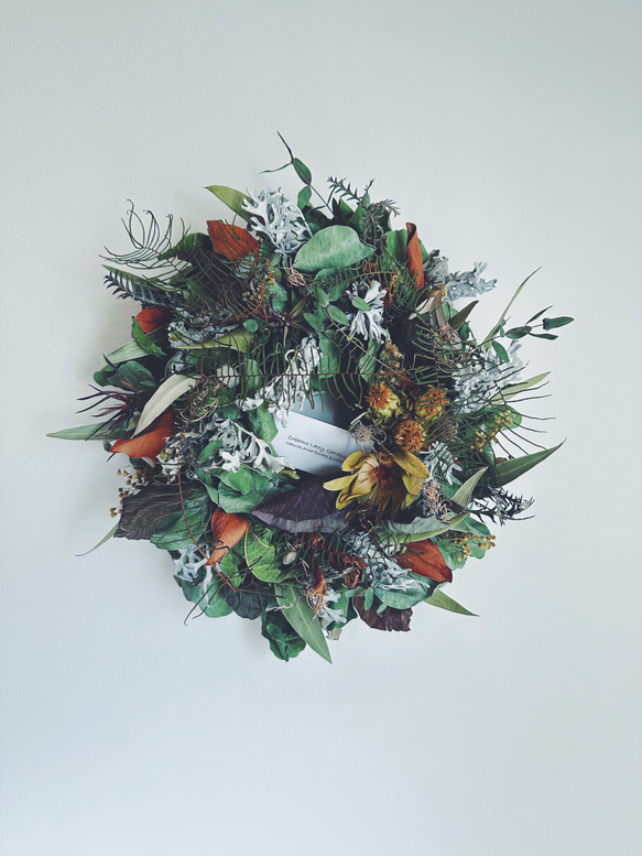 Botanical wreath 7 copper カッパー&グリーンリース38㎝