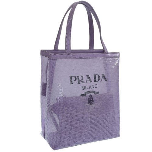 PRADA プラダ スパンコール メッシュ トート バッグ ハンド バッグ