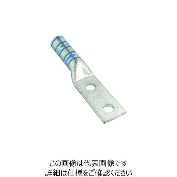 パンドウイット 銅製圧縮端子 2穴 電線サイズ AWG6 取付穴サイズ 104mm 取付穴間隔 254mm LCC6-38D-L 157-8725（直送品）