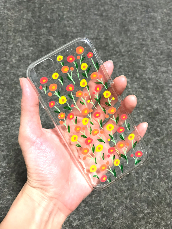 北欧柄 お花のiPhoneケース