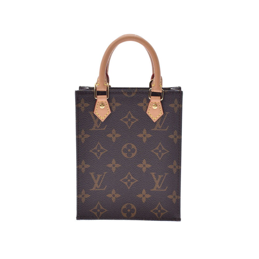 LOUIS VUITTON ルイヴィトン モノグラム プティット サックプラ 2WAY ブラウン M69442 レディース モノグラムキャンバス ハンドバッグ Aランク 中古 