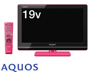 SHARP 19型 ハイビジョン 液晶テレビ ピンク AQUOS LC-19K5-P【中古品】