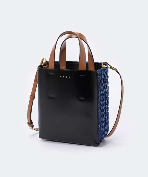 マルニ MARNI SHMP0039L0 P5271 ハンドバッグ レディース バッグ ミュゼオ ショルダー レザー 2way SAC MUSEO 鞄 ブルー×