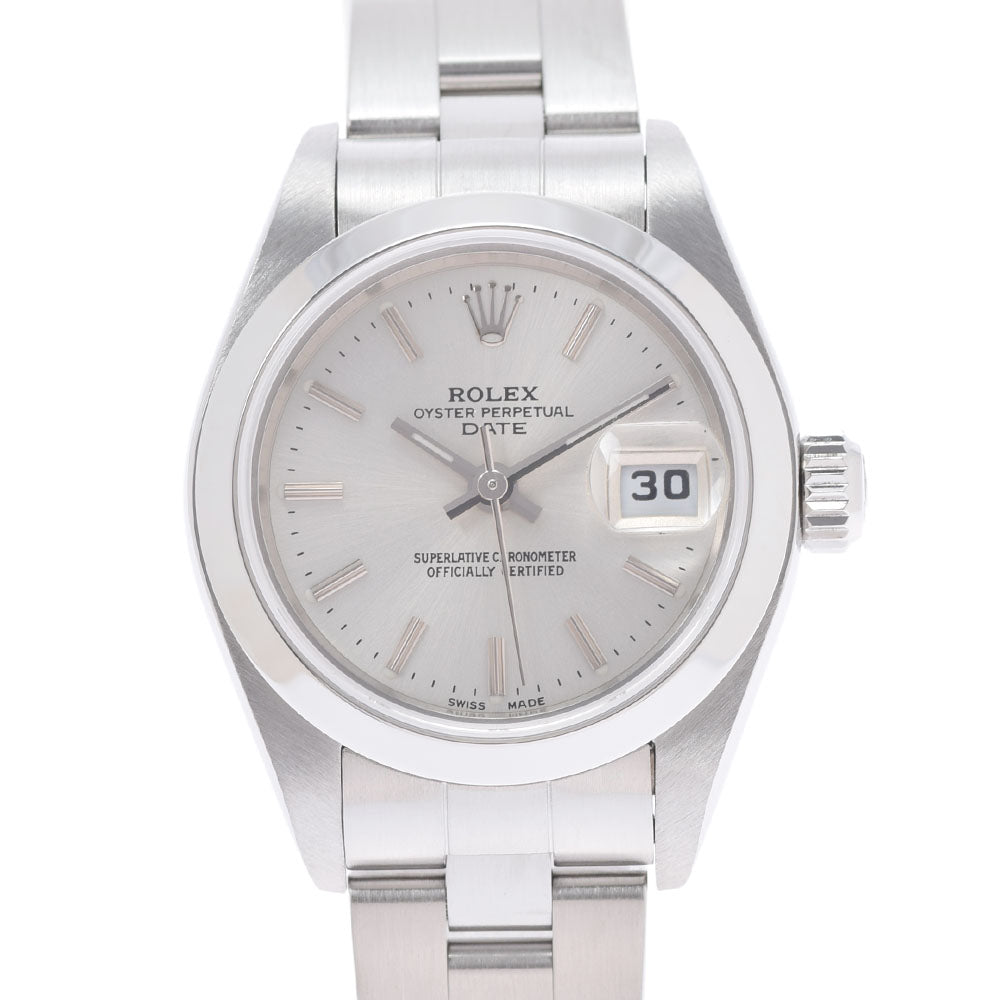 ROLEX ロレックス オイスターパーペチュアル デイト 79160 レディース SS 腕時計 自動巻き シルバー文字盤 Aランク 中古 