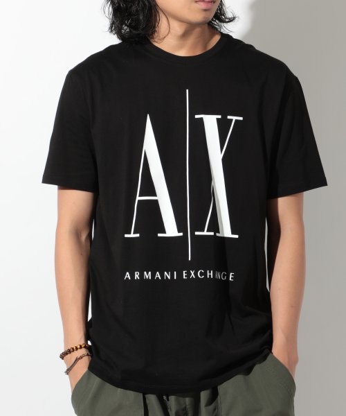 【ARMANI EXCHANGE / アルマーニ エクスチェンジ】トップス Tシャツ 半袖 プリント ロゴ クルーネック カットソー 8NZTPA/ZJH4Z