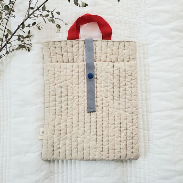 [予約商品] タブレットケース (beige×gray) イブルトート