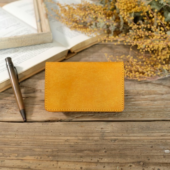 Name Card Case / YELLOW *レザー名刺入れ*レザーカードケース*プエブロ