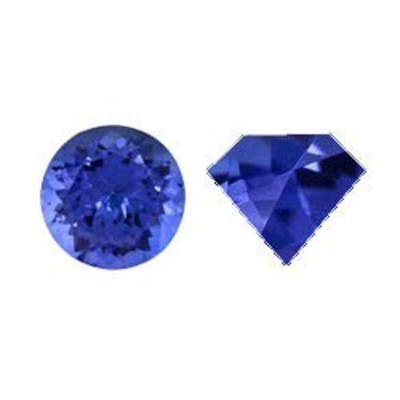 天然石 ルース 卸売　タンザナイト(tanzanite)　ラウンドファセットカット　lo-tan-rf　2mm