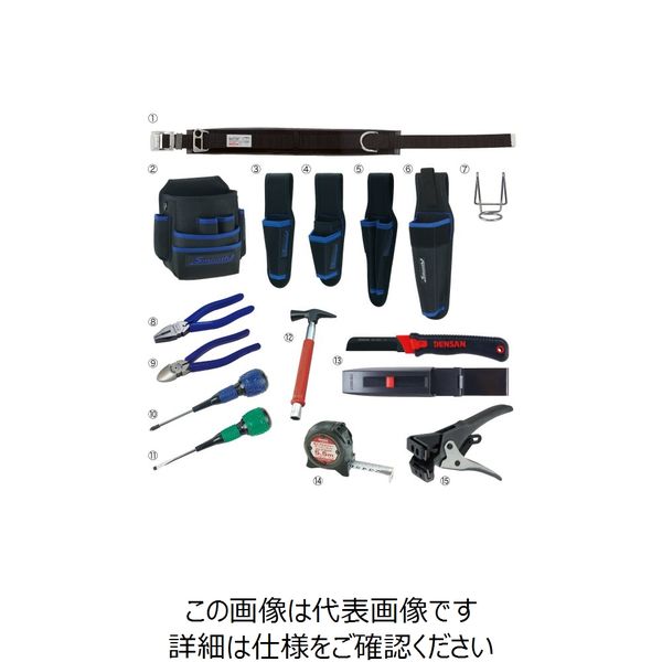 ジェフコム デンサン 新人道具15点セット SJTー15SETーA SJT-15SET-A 1個（直送品）