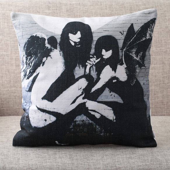 クッションカバー Banksy バンクシー Angels Kneel Girl jubileecushionba060