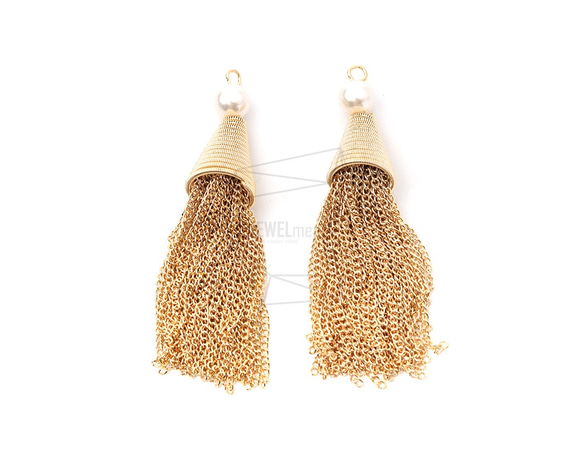 ERG-1139-G【2個入り】ビッグタッセルチャーム,Big Tassel Charm/15mm x 75mm