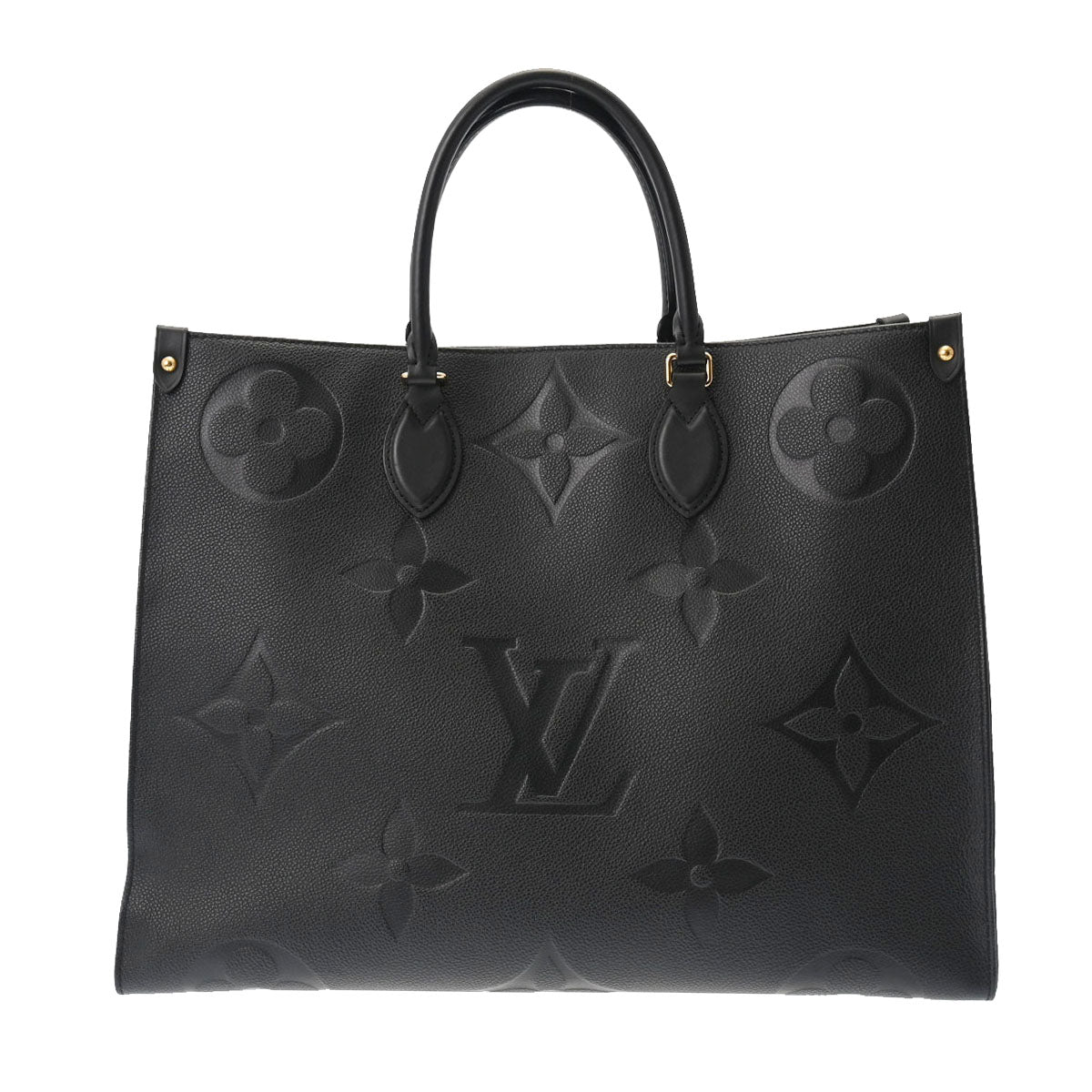 LOUIS VUITTON ルイヴィトン モノグラムアンプラント オンザゴー GM 2WAYトート ノワール M44925 レディース レザー ハンドバッグ Aランク 中古 