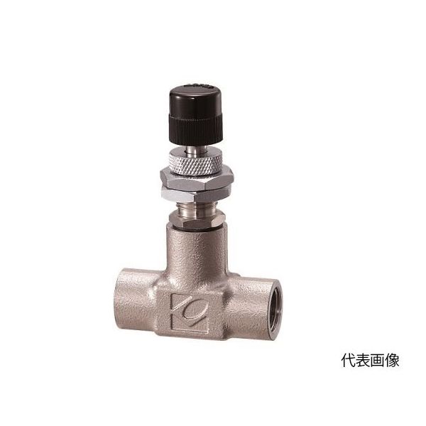 コフロック 精密ニードルバルブ MODEL 2412 SERIES 2412-T-B-1/4-HE-0.1MPA-100ML/MIN 1個（直送品）