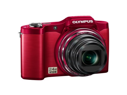 OLYMPUS デジタルカメラ SZ-14 1400万画素 光学24倍ズーム 3Dフォト機能 レッド SZ-14 RED【中古品】