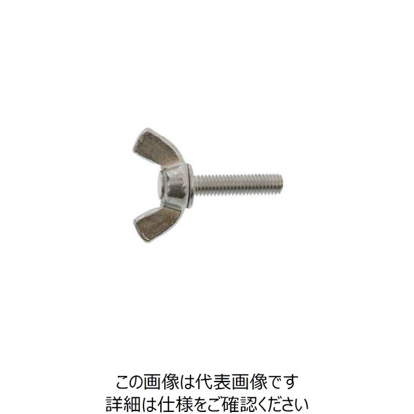 ファスニング J スズコバ 鉄 冷間蝶ボルト 6 X 50 C0000G100060050020 1箱（100個）（直送品）