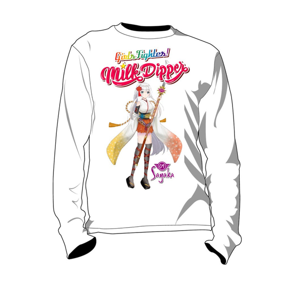 Milk Dipper ミルクディッパー Tシャツ 長袖  メンズ レディース アニメ ファイター【Sayaka】