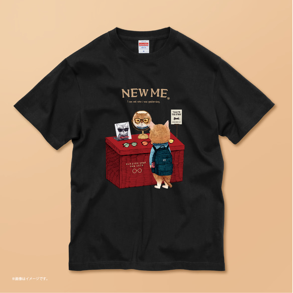 「NEW ME」コットンTシャツ/送料無料