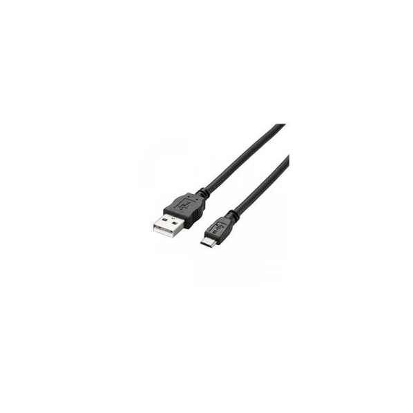 エレコム 2A対応MicroUSB(A-MicroB)ケーブル 0．8m ブラック TB-AMB2A08BK