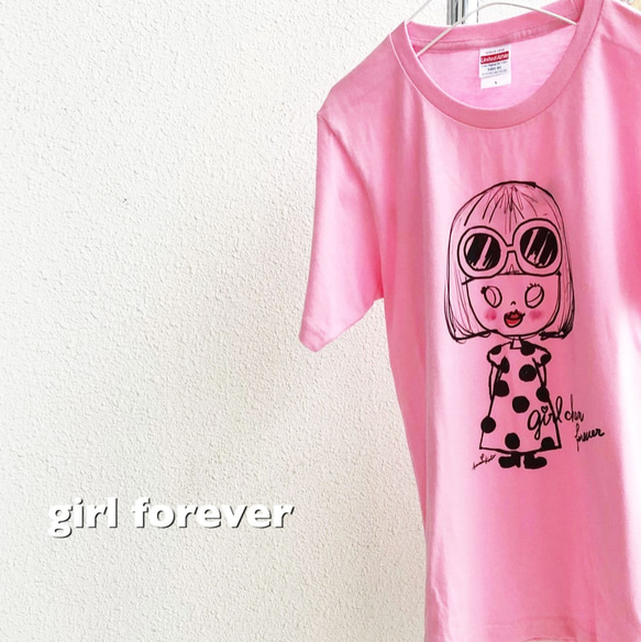 水玉ワンピ　自分を表現するあなたへ。girlちゃんコットンTシャツ