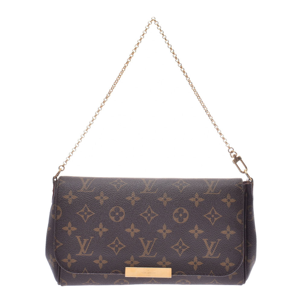 LOUIS VUITTON ルイヴィトンフェイボリットMM  14145 ブラウン レディース モノグラムキャンバス ショルダーバッグ M40718  中古