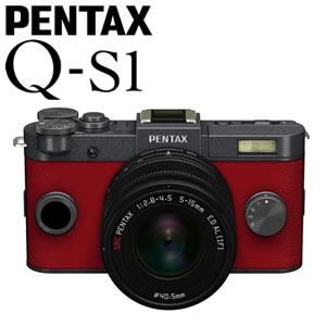 PENTAX ミラーレス一眼デジタルカメラ Q-S1 ズームレンズキット [ガンメタル×カーマインレッド] 【中古品】