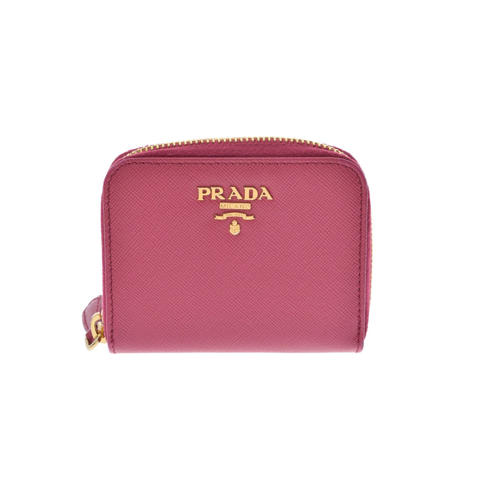 PRADA プラダ ピンク レディース サフィアーノ コインケース ABランク 中古 