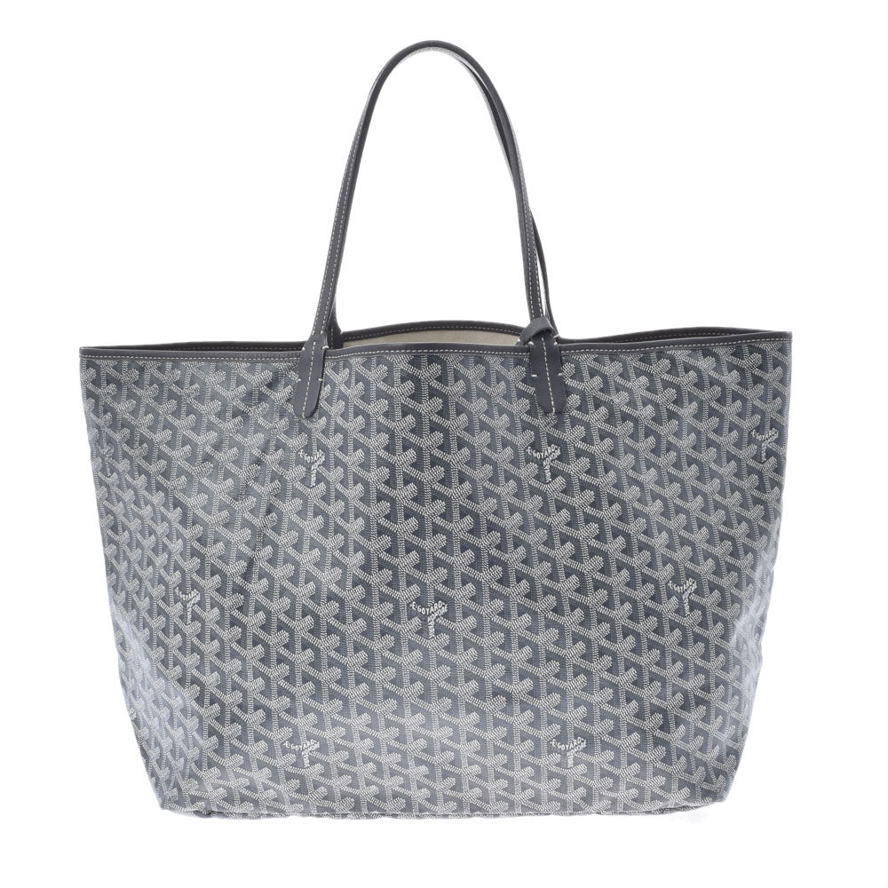 GOYARD ゴヤール サンルイGM グレー レディース PVC トートバッグ ABランク 中古 