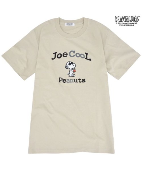 スヌーピー ピーナッツ ジョークール 半袖 Tシャツ 刺繍 SNOOPY PEANUTS JOE COOL