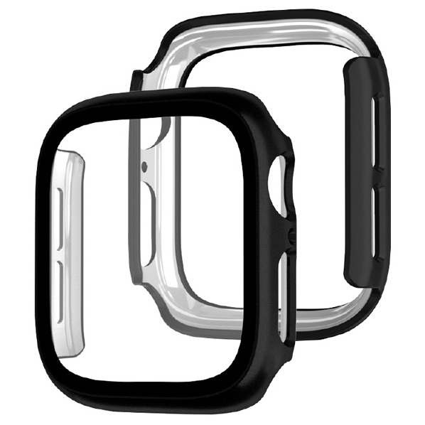 EGARDEN Apple Watch 40mm用ガラスフィルム一体型ケース ブラック EG24888AWBK