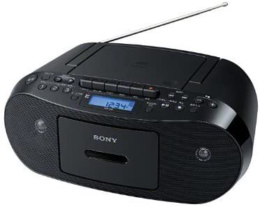 SONY CDラジオカセットコーダー ブラック CFD-S50/B【中古品】